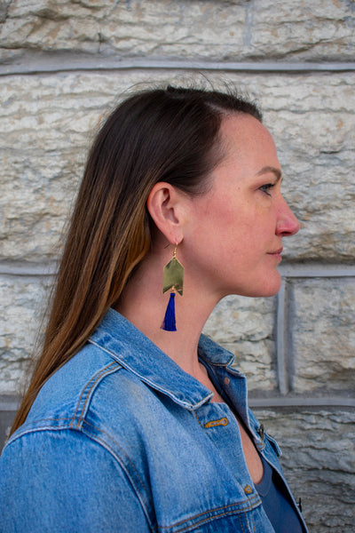 Brass Fringe Earrings