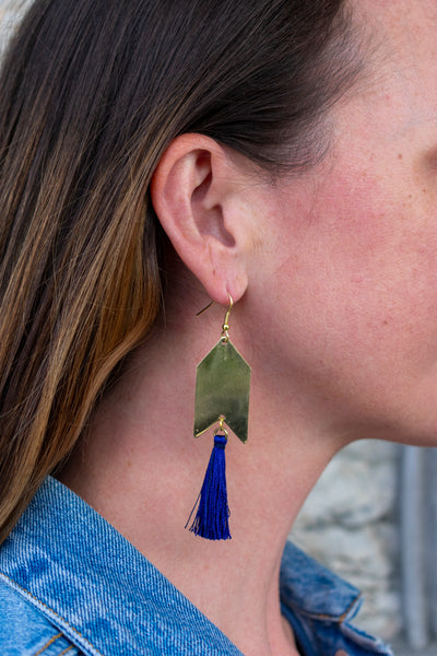 Brass Fringe Earrings