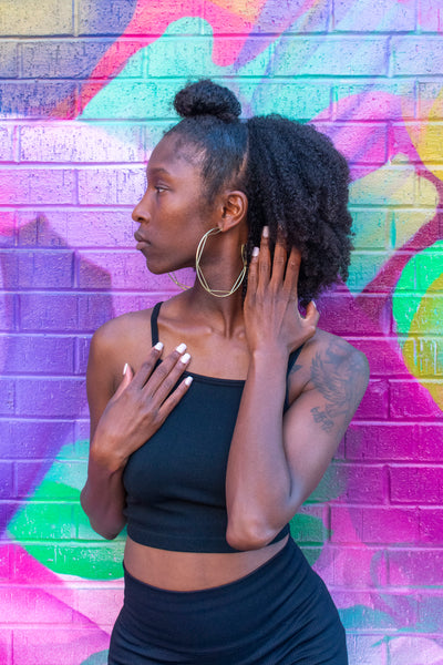 Modern Twist Golden Hoops