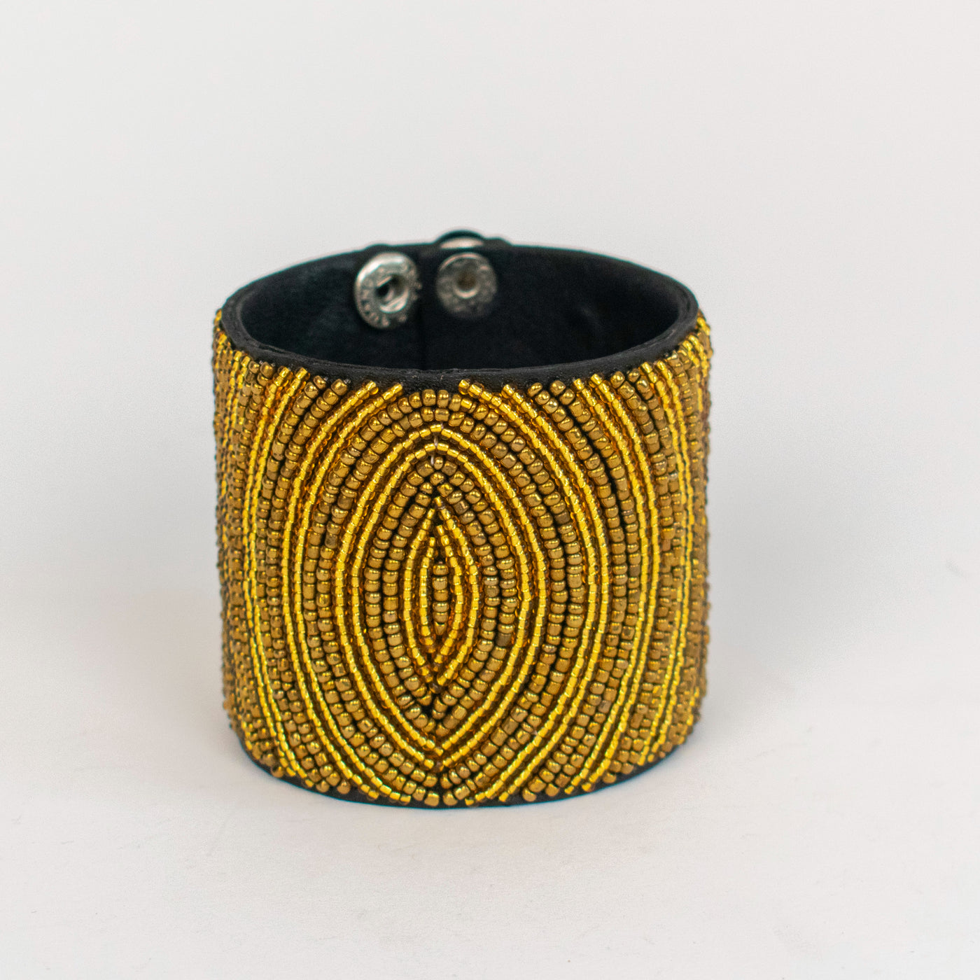 Beaded Leather Cuff