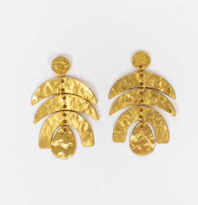 Brass Cascade Earrings