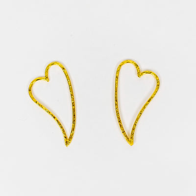 Heart Brass Earring