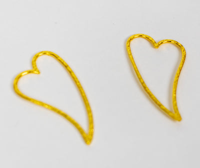 Heart Brass Earring