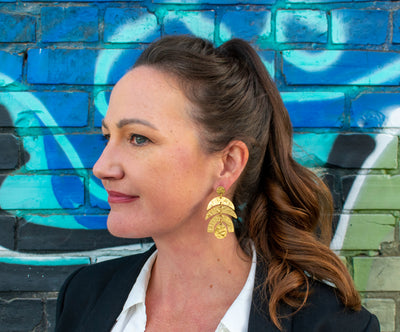 Brass Cascade Earrings